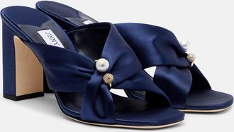Jimmy Choo London Rafi embellished satin mules