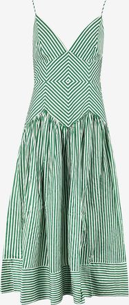 Farm Rio Midi-Trägerkleid aus Baumwolle Bicolor Stripes