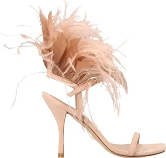 Stuart Weitzman Pink Plume Heels
