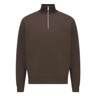 Genti Jersey con cuello de tortuga y media cremallera - Sweatshirts & Hoodies - Hombre - Marr&oacute;n - XL