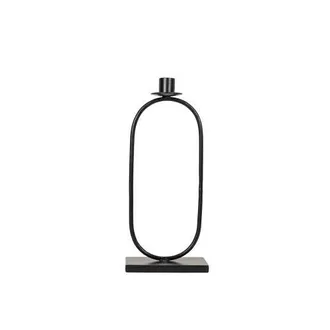 Foreside Home And Garden Tall Oval Taper Candle Holder Black Metal at Nordstrom