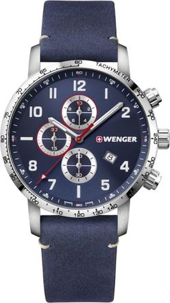 Wenger Swiss Army Mens 01.1543.109 Attitude Blue Dial Watch 44mm