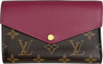 Louis Vuitton Brown Grape Pink Monogram Wallet (Tri-Fold) (Pre-Owned)