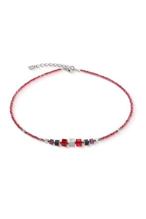 Coeur de Lion Wave Cube Flow Silver Necklace in Red at Nordstrom
