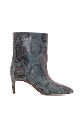 PARIS TEXAS Womens Python Seamed Ankle Bootie In Blue Grey