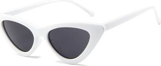 Generic Triangular Small Frame Sunglasses Mens And Womens Vacation Photo Party Sun Glasses(White)