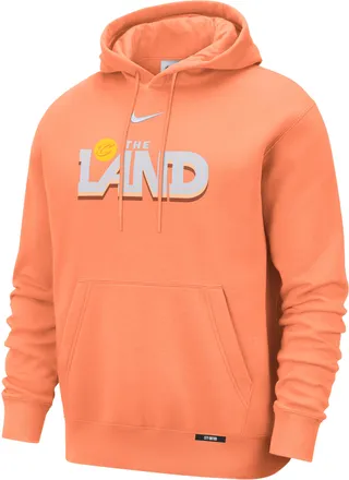 Nike Cleveland Cavaliers City Edition Nike Mens Basketball Club Pull-Over Hoodie in Orange | HQ8866-835