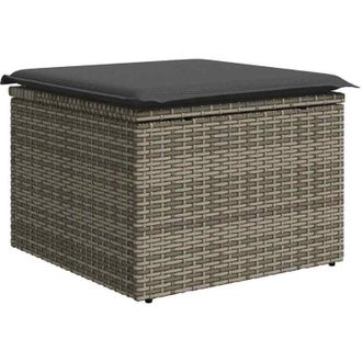 vidaXL Conjunto De Sof&aacute; De Jard&iacute;n 9 Pcs Gris