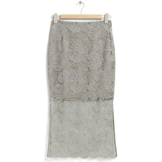 & Other Stories St Erna Lace Skirt in Grey at Nordstrom Rack, Size 10