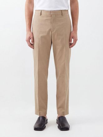 Jil Sander Pantaloni slim fit in gabardine di cotone con tasche America