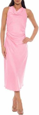 Bebe Crepe Satin Cowl Neck Midi Dress in Rose at Nordstrom Rack, Size X-Small