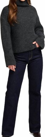 Gentle Fawn Marlow Turtleneck Sweater In Heather Charcoal