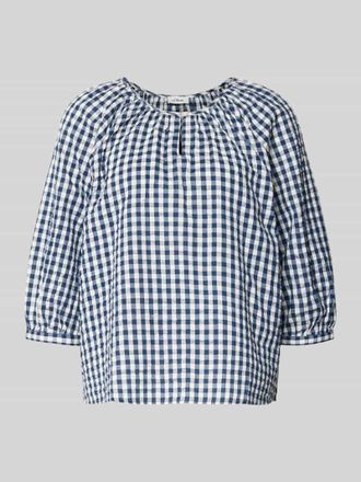 s.Oliver Red Label Loose Fit 3/4-Arm-Bluse aus reiner Baumwolle in Marine, Gr&ouml;&szlig;e 34