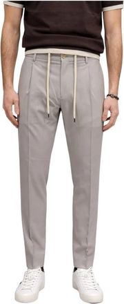 Be Able Riccardo Slim-fit Pantalon - Heren - Slim Fit Broeken - Grijs - W32 - Leer - Broeken