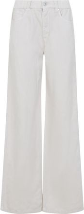 Brunello Cucinelli Chalk White Straight Leg Pants