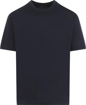 Kiton Milano T-shirt - Heren - T-shirts - Blauw - XL - Katoen - Tops