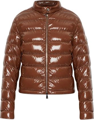 Moncler Dames, Jassen, Bruin, Maat: XL Polyamide