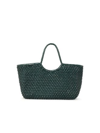 Dragon Diffusion Forest Green Leather Nantucket Cactus Bag