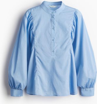 H&M Bluse mit Fledermaus&auml;rmeln - Blue
