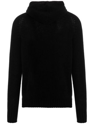 Maryya Cashmere Blend Wool Hoodie - Black
