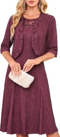 Grace Karin Womens Elegant Formal Dress High Waist Cocktail Party Wedding Guest Dresses Rose Purple XXL