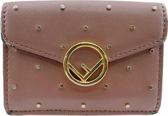 Fendi Pink Leather Wallet (Tri-Fold) (Pre-Owned)