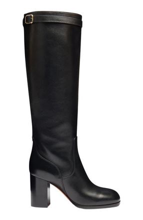 Santoni Womens leather high-heel boot in Black at Nordstrom, Size 8.5