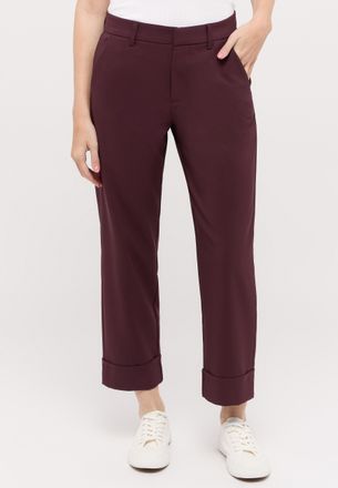 Angels 7/8-Hose ANGELS LIBERTA TU CHIC, Damen, Gr. 34, L&auml;nge 27, rot (deep wine), Web, Obermaterial: 87% Polyester, 13% Elasthan, unifarben, relaxed fit 7/8-