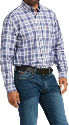 Ariat Pro Series Diego Classic Fit Long Sleeve Shirt In Blue Indigo
