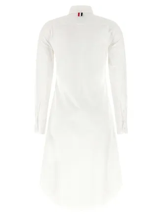 Thom Browne Cotton Oxford Shirt Dress - White
