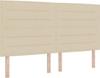 vidaXL Cabecero Con Cabecera Manual Crema 180 Cm Tela Vidaxl