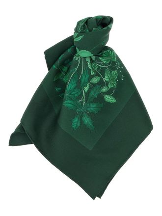 Gucci Flora Carriage silk scarf - women - Silk - One Size - Green