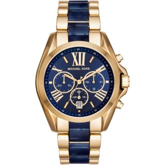 Michael Kors Womens MK6268 Bradshaw Chronograph Ladies Watch - Gold - One Size
