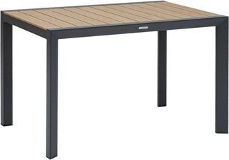 Hesperide Mesa de jardín Évasion efecto madera miel y grafito 4 plazas aluminio lates - Hespéride