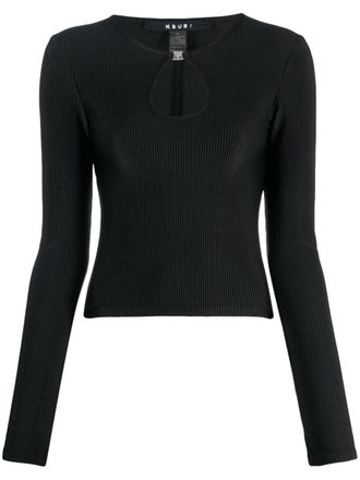 Ksubi Charmed Keyhole top - Black