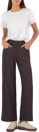 Kut from the Kloth Charlotte High Rise Wide Leg Trouser In Chocolate