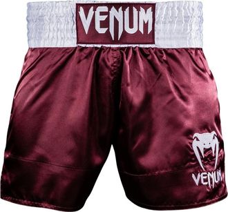 OEM Pantalones Cortos Cl&aacute;sicos Venum Muay Thai Color Burdeos, Talla M