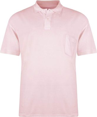 KAM Poly Cotton Soft Fabric Plain Basic Polo Shirt in 8 Colors, Size 2XL to 8XL Pink