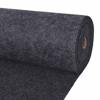 vidaXL Alfombra Gris Antracita 1,2 X 20 M Poli&eacute;ster Vidaxl