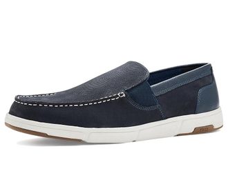 Nunn Bush Luca Moccasin Toe Venetian Leather Slip-On Lightweight Comfortable Loafers Mens Shoes Navy : 10.5 W (EE)