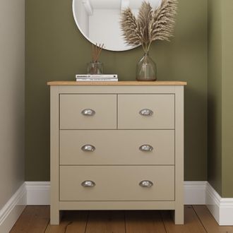 GFW Lancaster 2+2 Drawer Chest in Cream