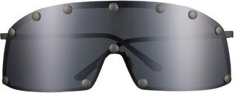 Rick Owens Shield Sunglasses in Silver Temple/silver Lens at Nordstrom