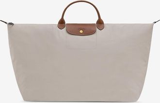 Longchamp Reisetasche aus Segeltuch und Leder Le Pliage Original M