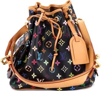 Louis Vuitton Petit Noe Handbag Monogram Multicolor bucket bag - Zwart