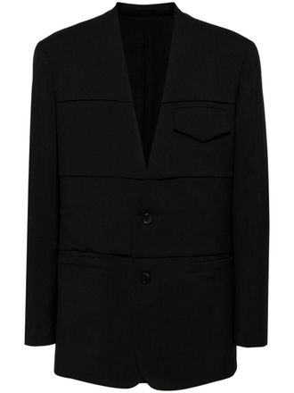 Songzio plated collarless blazer - Black