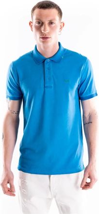 Sun 68 Tops, Heren, Blauw, XL, Katoen, Polo met geborduurd logo