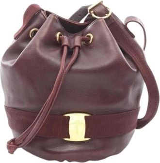 Ferragamo Pre-owned Bucket Bags, female, Red, Size: ONE SIZE Pre-owned Bucket Bag