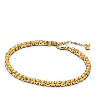 Pandora Bracelets - Sparkling Yellow Tennis Bracelet - gold - Bracelets for ladies