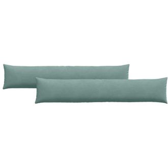 vidaXL Cojines De Sof&aacute; 2 Pcs Verde Mar 200 X 40 Cm Tela De Pana Vidaxl