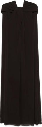Jil Sander jersey maxi dress - women - Viscose - 36 - Brown